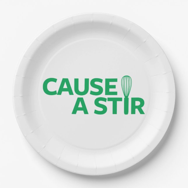 Cause a Stir Paper Plates (Front)