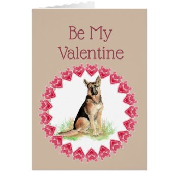 Cause I Woof Love You German Shepherd Valentine by countrymousestudio at Zazzle