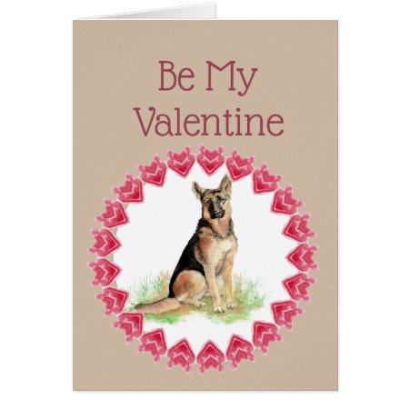 Cause I Woof Love You German Shepherd Valentine