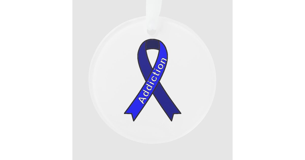Cause Ribbon Addiction Ornament | Zazzle