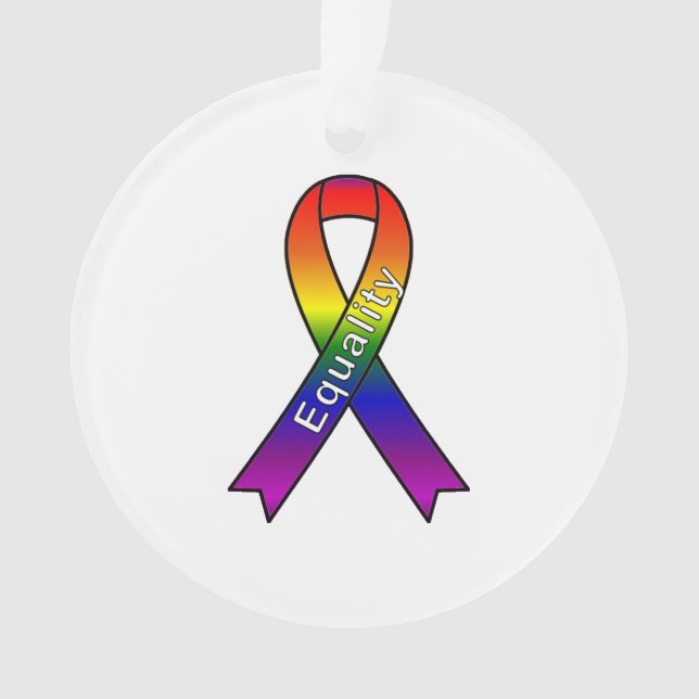 Cause Ribbon Equality Ornament (Front)
