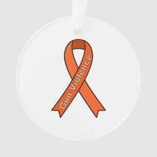 Cause Ribbon Gun Violence Ornament