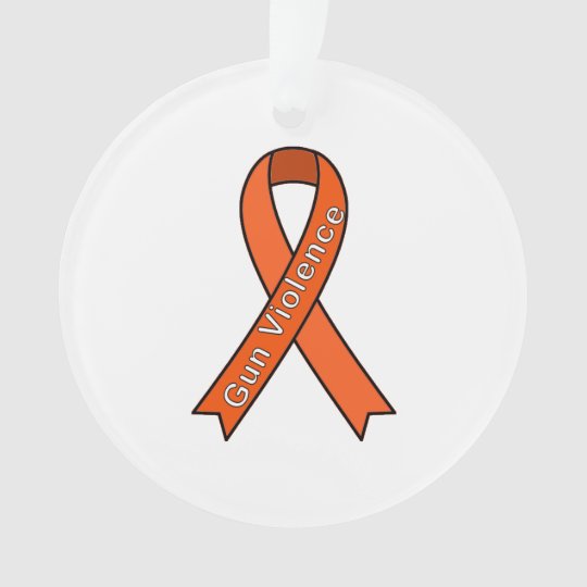 Cause Ribbon Gun Violence Ornament | Zazzle.com