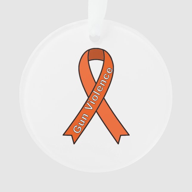 Cause Ribbon Gun Violence Ornament (Front)