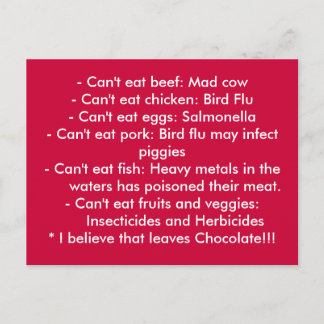 Causes - Healthy Eating Postcard