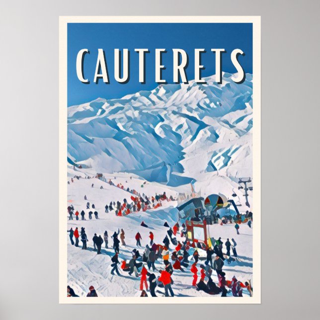 Cauterets Ski resort Poster (Front)