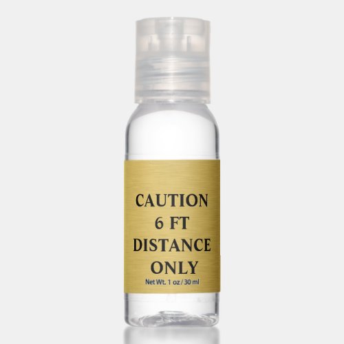 CAUTION 6 Feet Distance Only Travel Bottle Set Hand Sanitizer