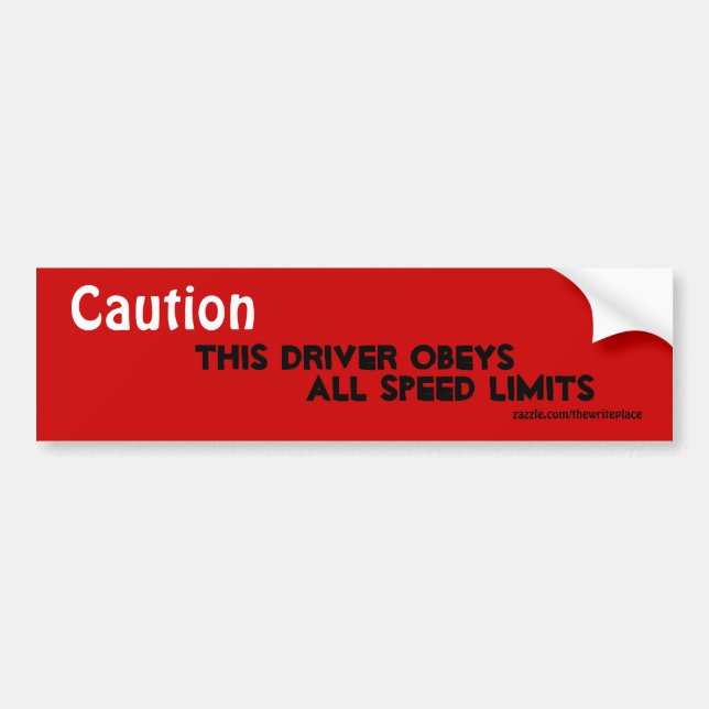 Caution accident bumper stickers (Front)