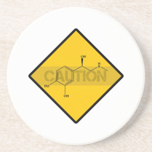 Caution: Adrenaline. Drink Coaster
