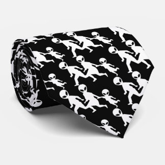 Caution Alien Immigration Funny Border Sign Parody Tie