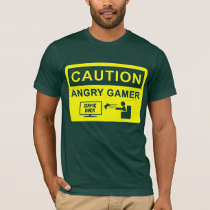 Caution! Angry Gamer Tshirt
