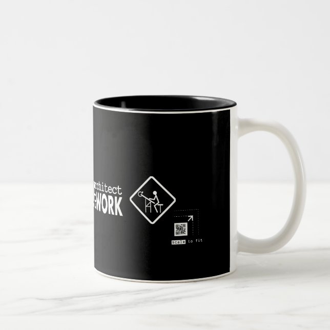 Caution Architect at Work Two-Tone Coffee Mug (Right)