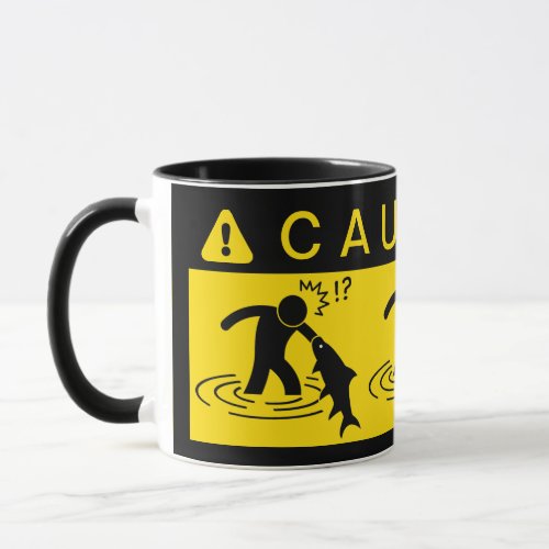 Caution Attack Fish Mug