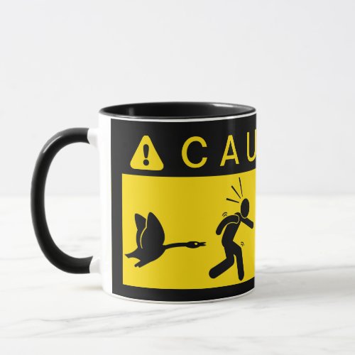 Caution Attacking Geese Mug