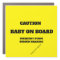 Caution Baby on Board Square Sticker