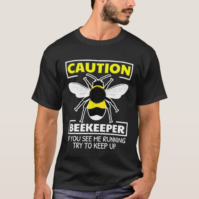 Caution   Beekeeper Cool Nature Bee Tee (Front)