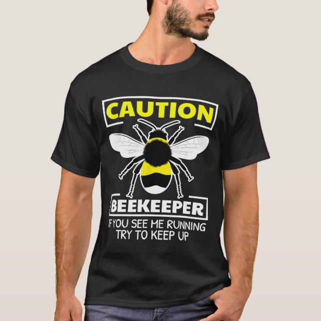Caution   Beekeeper Cool Nature Bee Tee (Front)