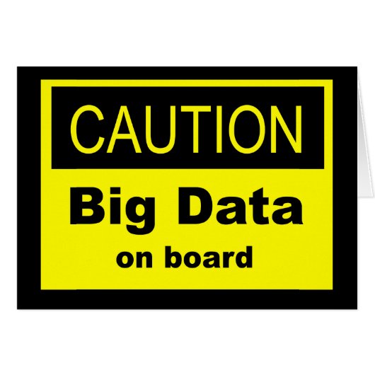 Caution Big Data On Board Cards (Front Horizontal)