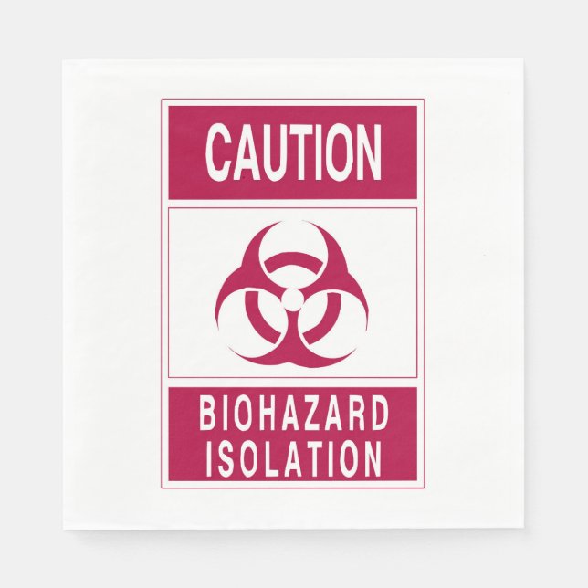 Caution Biohazard Napkins (Front)