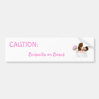 "Caution Bridezilla on Board" Bumper Sticker.. Sticker