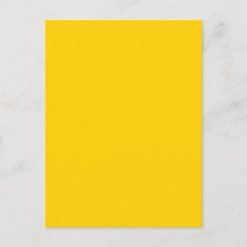 Caution Bright Yellow Solid Trend Color Background Postcard
