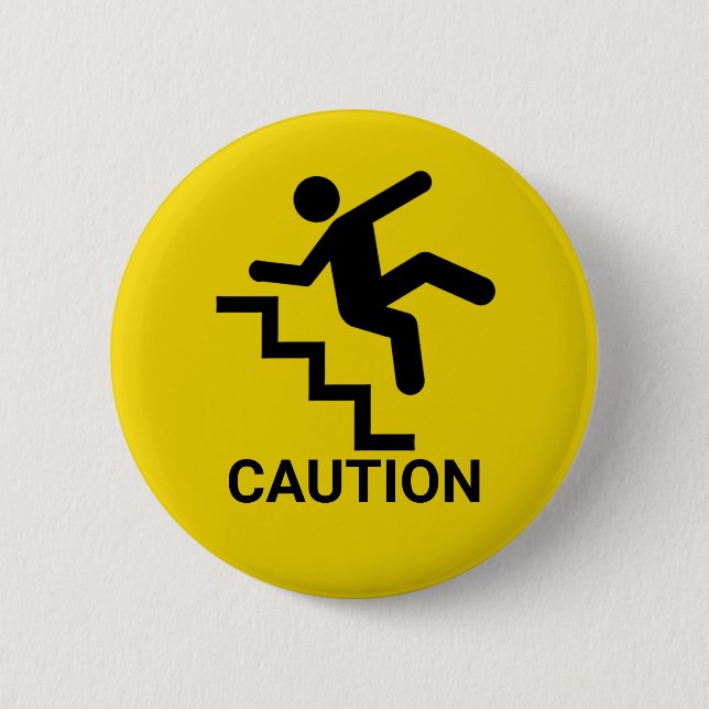 Caution Clumsy Button (Front)