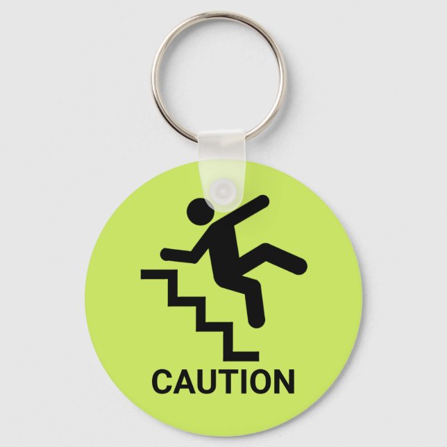 Caution Clumsy Keychain (Front)