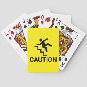 Caution Clumsy Poker Cards