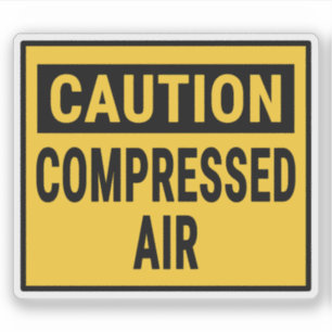 Caution Compressed Air Sticker