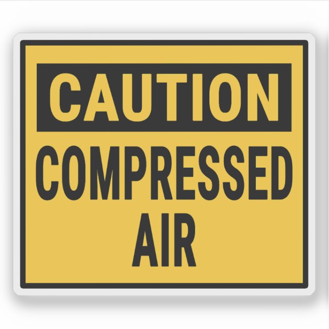 Caution Compressed Air Sticker (Front)