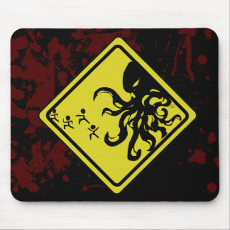 Caution Cthulhu Mouse Pad