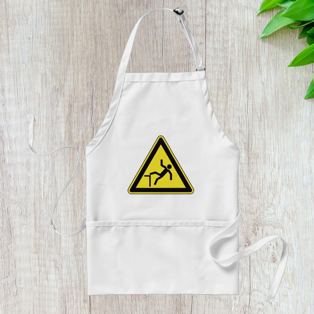 Caution Curb Pedestrian Sign Adult Apron (Creator Uploaded)