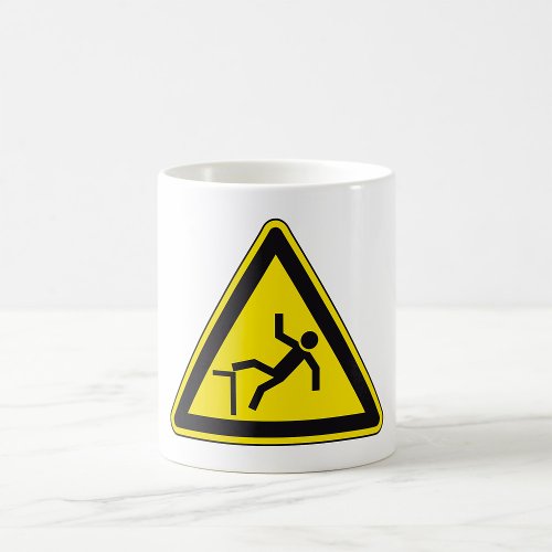 Caution Curb Pedestrian Sign Coffee Mug