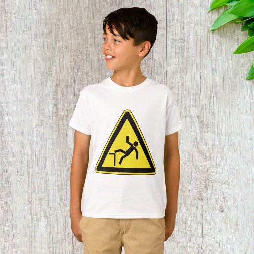 Caution Curb Pedestrian Sign T_Shirt