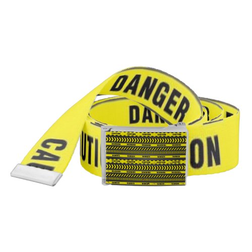 Caution danger trendy belt