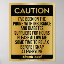 Caution [Digitized Gold] Poster
