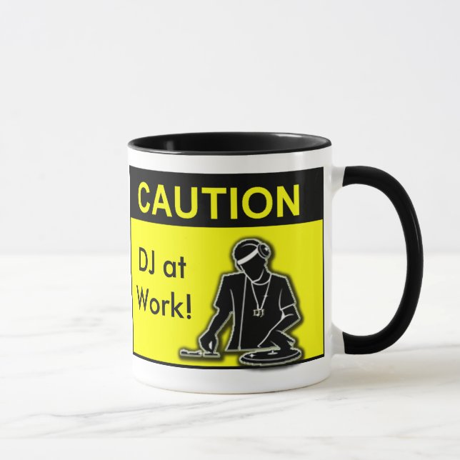 Caution DJ at Work! Mug (Right)