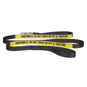 Caution Do Not Touch or Pet Symbol Dog Yellow Pet Leash