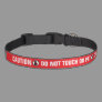 Caution Do Not Touch or Pet Symbol Working Dog Red Pet Collar