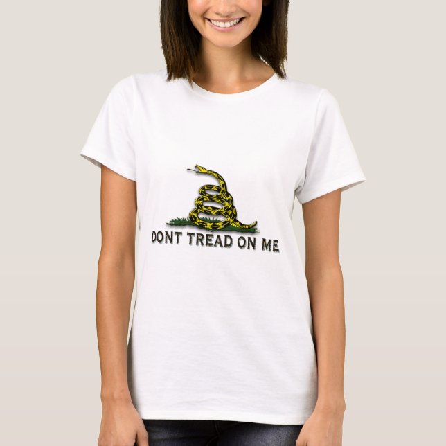 CAUTION "Don't Tread On Me" FLAG T-Shirt (Front)