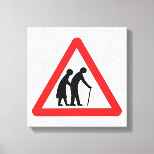 CAUTION Elderly People _ UK Traffic Sign