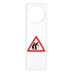 CAUTION Elderly People - UK Traffic Sign