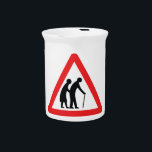 CAUTION Elderly People - UK Traffic Sign Beverage Pitcher<br><div class="desc">Funny Humorous Novelty CAUTION Elderly People - UK Traffic Sign.

Globe Trotters specializes in idiosyncratic imagery from around the globe. Here you will find unique Greeting Cards,  Postcards,  Posters,  Mousepads and more.</div>