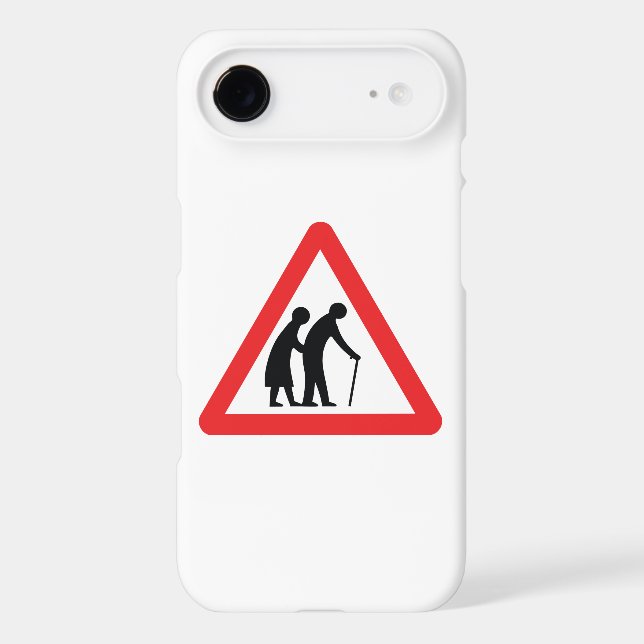CAUTION Elderly People - UK Traffic Sign Case-Mate iPhone Case (Back)