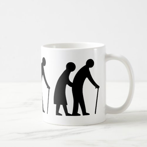 CAUTION Elderly People _ UK Traffic Sign Coffee Mug