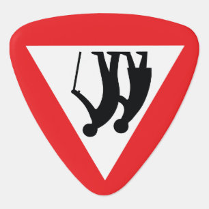 CAUTION Elderly People - UK Traffic Sign Guitar Pick