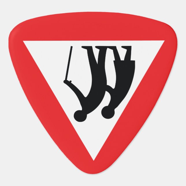 CAUTION Elderly People - UK Traffic Sign Guitar Pick (Front)