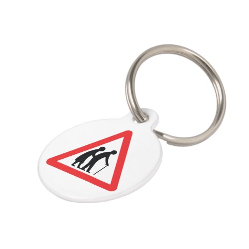 CAUTION Elderly People _ UK Traffic Sign Pet Name Tag