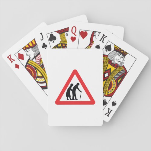CAUTION Elderly People _ UK Traffic Sign Playing Cards