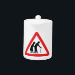 CAUTION Elderly People - UK Traffic Sign Teapot<br><div class="desc">Funny Humorous Novelty CAUTION Elderly People - UK Traffic Sign.

Globe Trotters specializes in idiosyncratic imagery from around the globe. Here you will find unique Greeting Cards,  Postcards,  Posters,  Mousepads and more.</div>